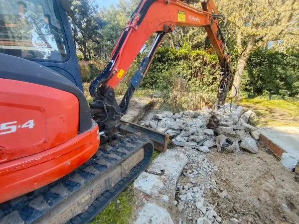Excavación para cimentación de vivienda en Madrid