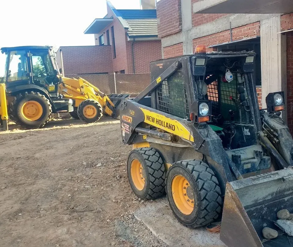 Equipo de Excavaciones Paniagua en una obra en Madrid